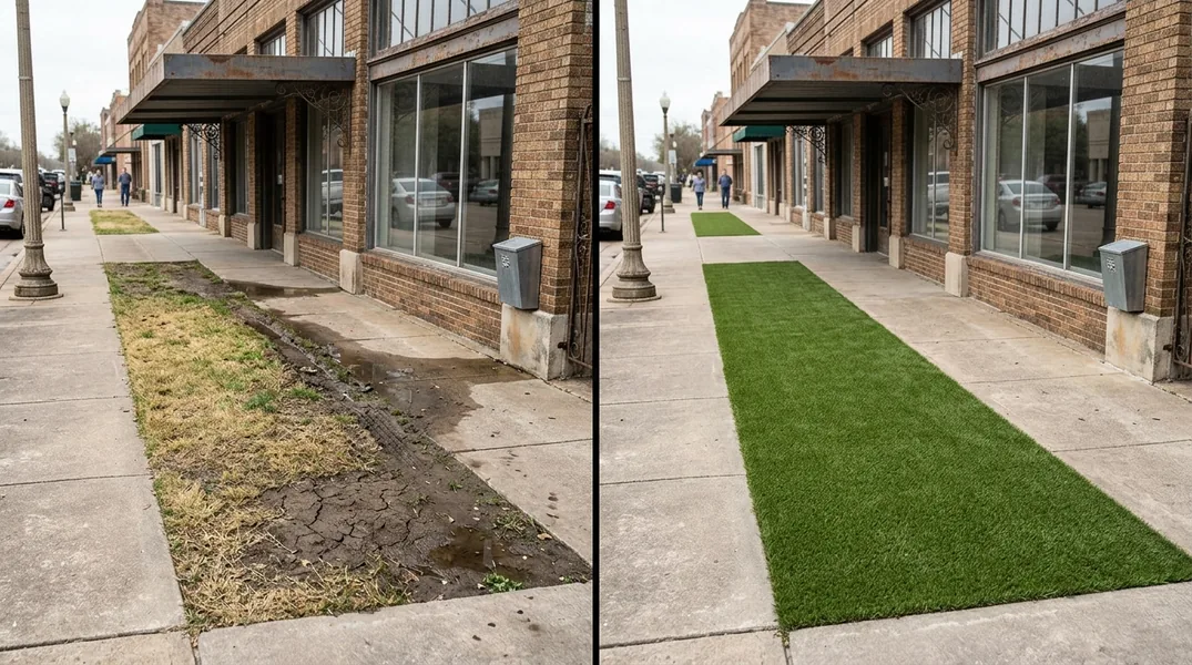 Result artificial grass installation in College Station - College Station Turf Installation
